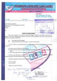 Ifesowapo Landlords Association's Appreciation