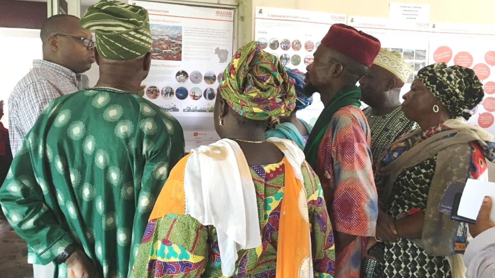Stakeholders viewing the Ibadan City Master Plan